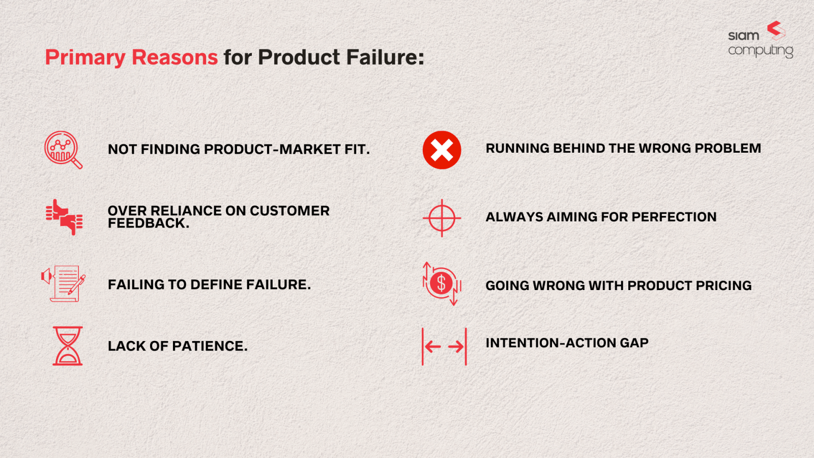 Primary Reasons For Product Failure